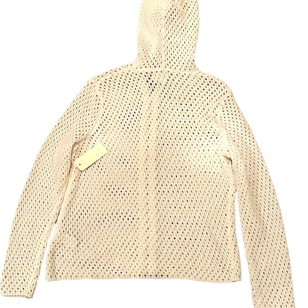 Nicole Miller Cream Hooded Cardigan - Picture 5 of 8